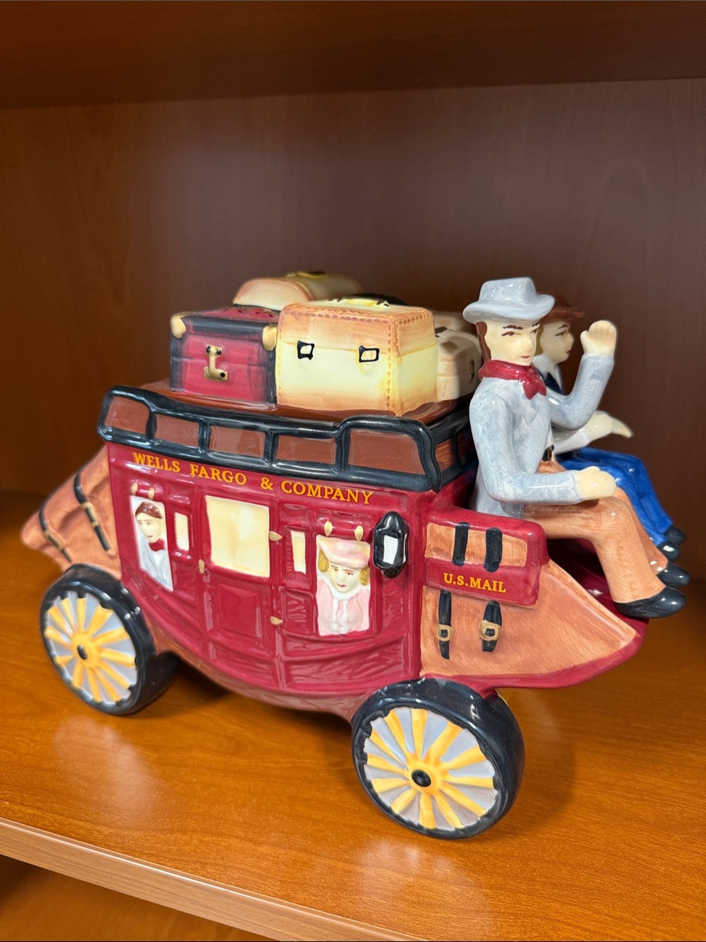 Wells Fargo & Company Red Stagecoach cookie jar